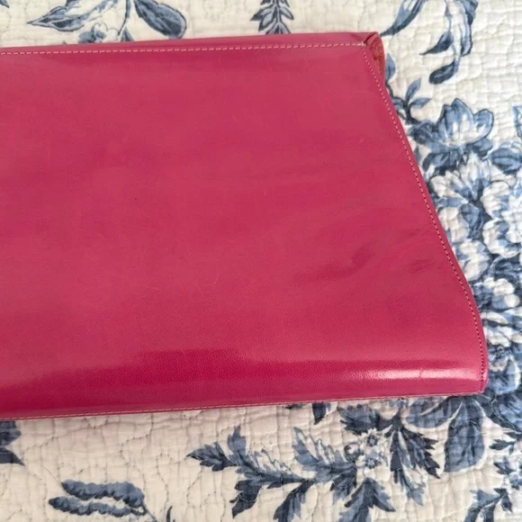 Vintage Mod Pink Goat Leather Clutch - Picture 15 of 16